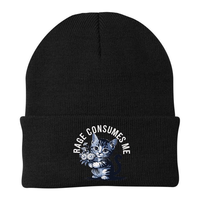 Rage Consumes Me Funny Cat Meme Beanie