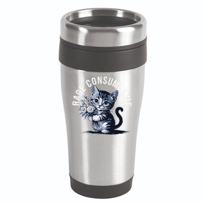 Rage Consumes Me Funny Cat Meme 16oz Travel Tumbler