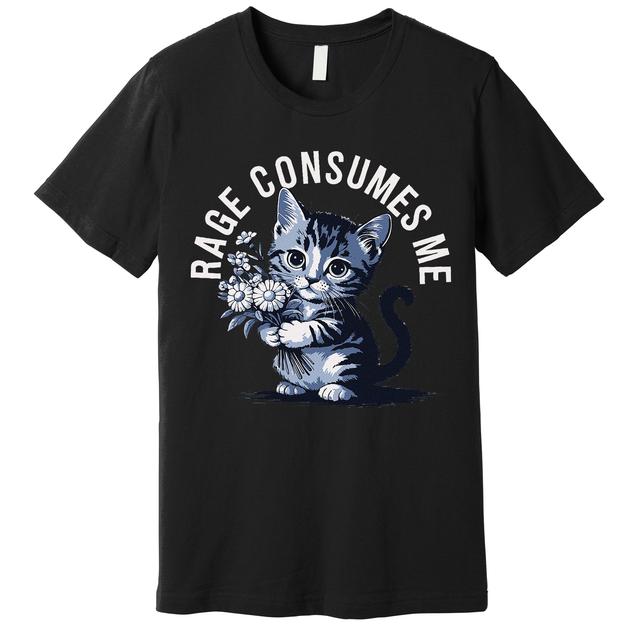 Rage Consumes Me Funny Cat Meme Premium T-Shirt