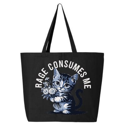 Rage Consumes Me Funny Cat Meme 25L Jumbo Tote