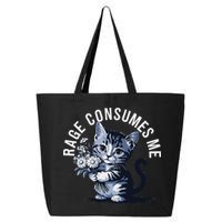 Rage Consumes Me Funny Cat Meme 25L Jumbo Tote