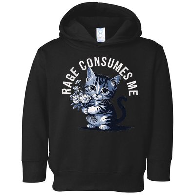 Rage Consumes Me Funny Cat Meme Toddler Hoodie