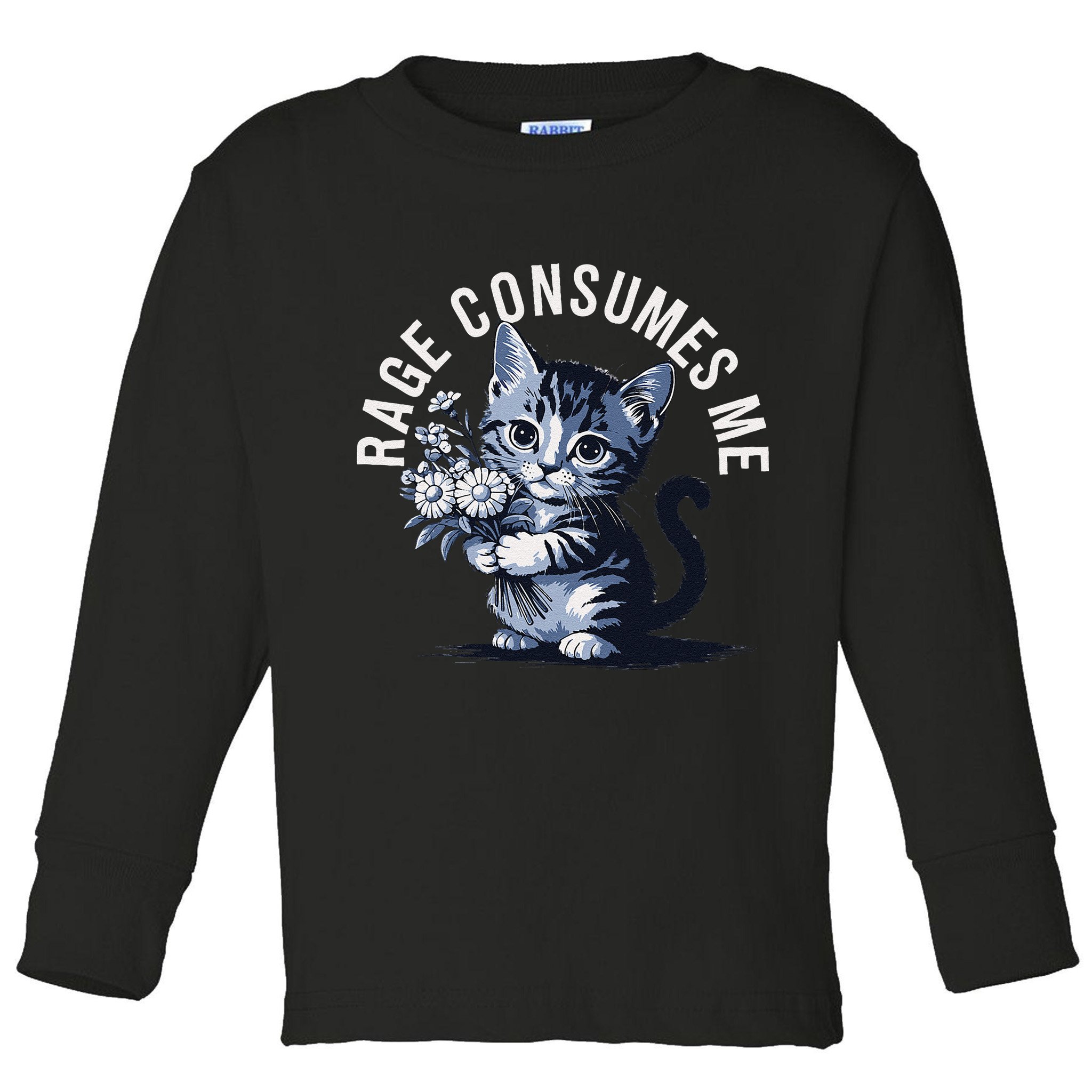 Rage Consumes Me Funny Cat Meme Toddler Long Sleeve Shirt