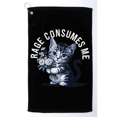 Rage Consumes Me Funny Cat Meme Golf Towel