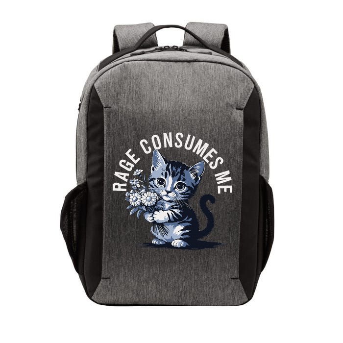 Rage Consumes Me Funny Cat Meme Vector Backpack