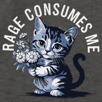 Rage Consumes Me Funny Cat Meme Vector Backpack