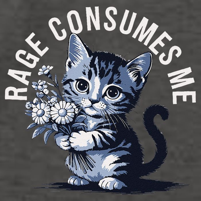 Rage Consumes Me Funny Cat Meme Vector Backpack