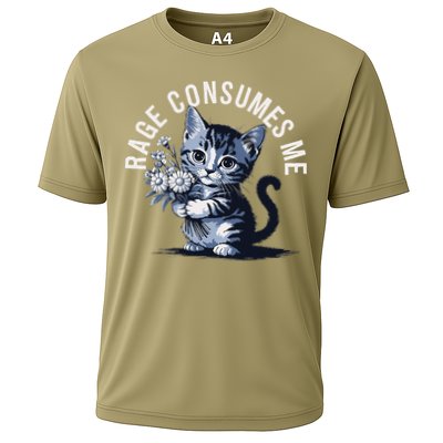 Rage Consumes Me Funny Cat Meme Cooling Performance Crew T-Shirt