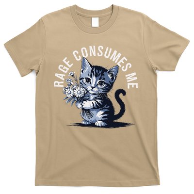 Rage Consumes Me Funny Cat Meme T-Shirt