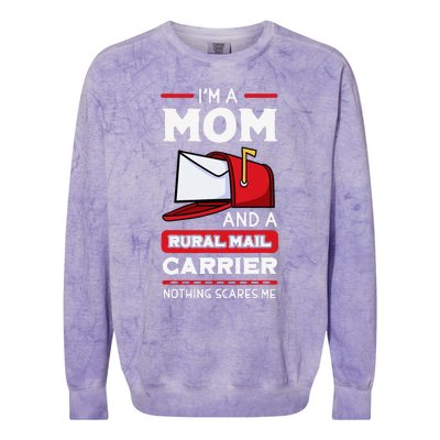 Rural Carriers Mom Mail Postal Worker Mother's Day Postman Colorblast Crewneck Sweatshirt