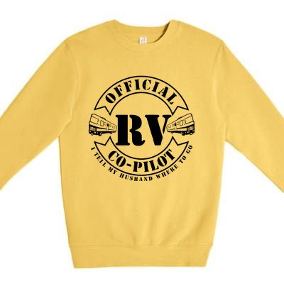 RV CoPilot Motorhome Camping Retirement Adventure Premium Crewneck Sweatshirt