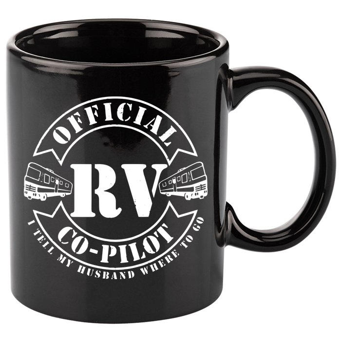 RV CoPilot Motorhome Camping Retirement Adventure 11oz C Handle Ceramic Mug
