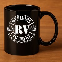 RV CoPilot Motorhome Camping Retirement Adventure 11oz C Handle Ceramic Mug