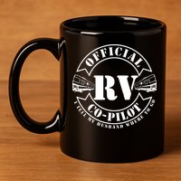 RV CoPilot Motorhome Camping Retirement Adventure 11oz C Handle Ceramic Mug