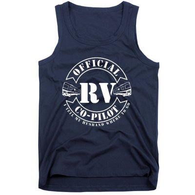 RV CoPilot Motorhome Camping Retirement Adventure Tank Top