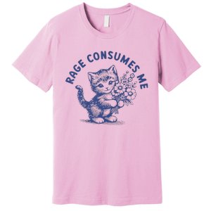 Rage Consumes Me Cat Flower Premium T-Shirt