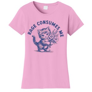 Rage Consumes Me Cat Flower Women's T-Shirt