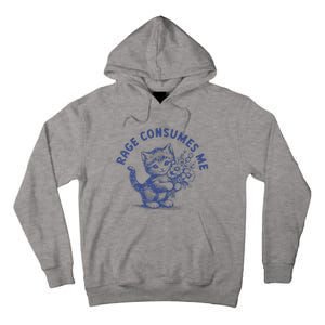 Rage Consumes Me Cat Flower Tall Hoodie