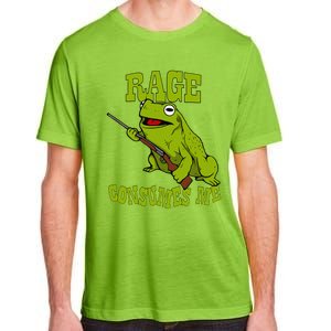 Rage Consumes Me Meme Oddly Specific Memes Funny Memes Frog Adult ChromaSoft Performance T-Shirt