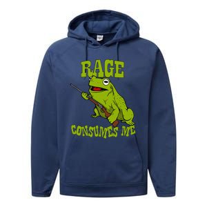 Rage Consumes Me Meme Oddly Specific Memes Funny Memes Frog Performance Fleece Hoodie