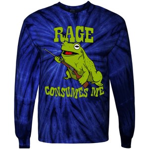 Rage Consumes Me Meme Oddly Specific Memes Funny Memes Frog Tie-Dye Long Sleeve Shirt