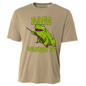 Rage Consumes Me Meme Oddly Specific Memes Funny Memes Frog Cooling Performance Crew T-Shirt