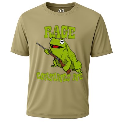 Rage Consumes Me Meme Oddly Specific Memes Funny Memes Frog Cooling Performance Crew T-Shirt