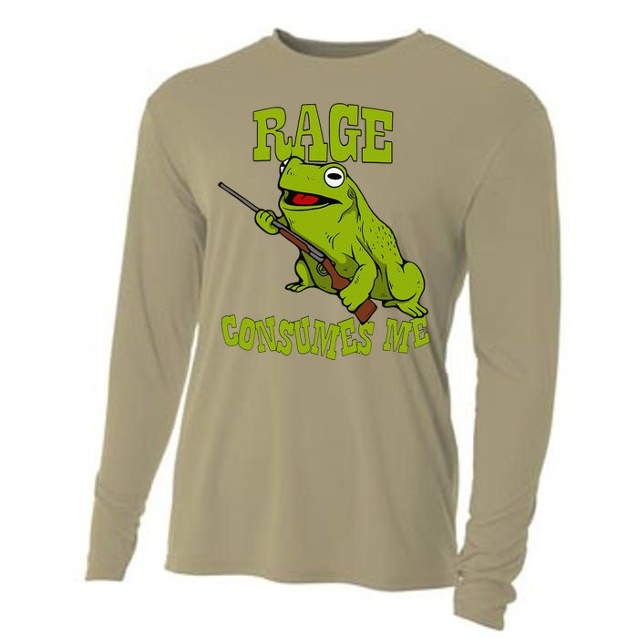 Rage Consumes Me Meme Oddly Specific Memes Funny Memes Frog Cooling Performance Long Sleeve Crew