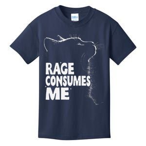 Rage Consumes Me Funny Cat Meme Kids T-Shirt