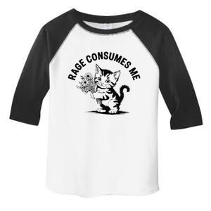 Rage Consumes Me Cat Flower Cute Kitty Cat Meme Cat Dad Mom Toddler Fine Jersey T-Shirt