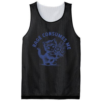 Rage Consumes Me Cat Flower Cute Kitty Cat Meme Mesh Reversible Basketball Jersey Tank