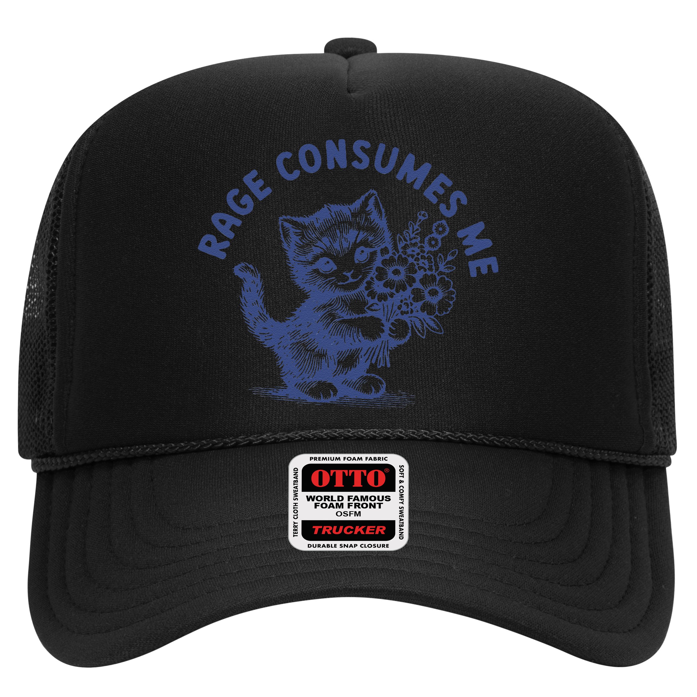 Rage Consumes Me Cat Flower Cute Kitty Cat Meme Hat