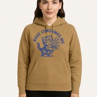 Rage Consumes Me Cat Flower Cute Kitty Cat Meme Hoodie