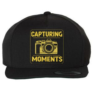 Retro Capturing Mots Photographer Camera Meaningful Gift Wool Snapback Cap