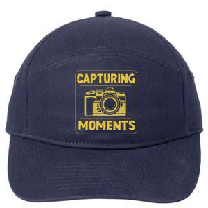 Retro Capturing Mots Photographer Camera Meaningful Gift 7-Panel Snapback Hat