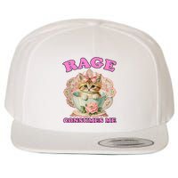 Rage Consumes Me Funny Kitten Cat Mental Health Meme Retro Wool Snapback Cap