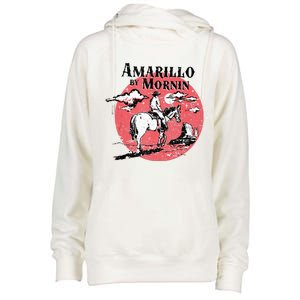 Retro Country Music Amarillo By Morning Western Cowboy Gift Womens Funnel Neck Pullover Hood