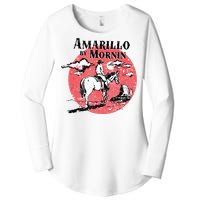 Retro Country Music Amarillo By Morning Western Cowboy Gift Women's Perfect Tri Tunic Long Sleeve Shirt