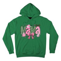 Retro Christmas Mama Coquette Bows Mom Mother Xmas Pajamas Gift Hoodie