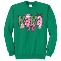 Retro Christmas Mama Coquette Bows Mom Mother Xmas Pajamas Gift Sweatshirt