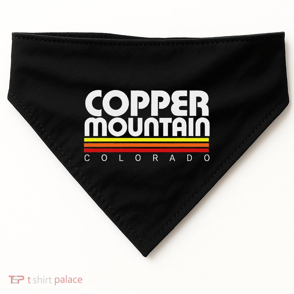 Retro Copper Mountain Colorado USA-Made Doggie Bandana