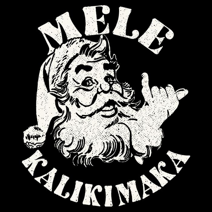 Retro Christmas Mele Kalikimaka Santa Claus Shaka Hawaii Cooling Performance Crew T-Shirt