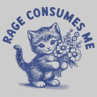 Rage Consumes Me Cat Flower Cute Kitty Cat Meme Cooling Performance Crew T-Shirt