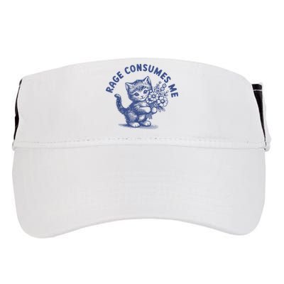 Rage Consumes Me Cat Flower Cute Kitty Cat Meme Adult Drive Performance Visor