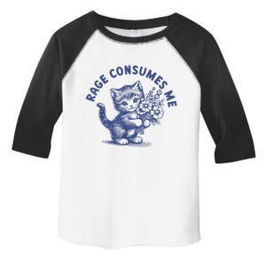 Rage Consumes Me Cat Flower Cute Kitty Cat Meme Toddler Fine Jersey T-Shirt