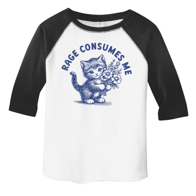 Rage Consumes Me Cat Flower Cute Kitty Cat Meme Toddler Fine Jersey T-Shirt