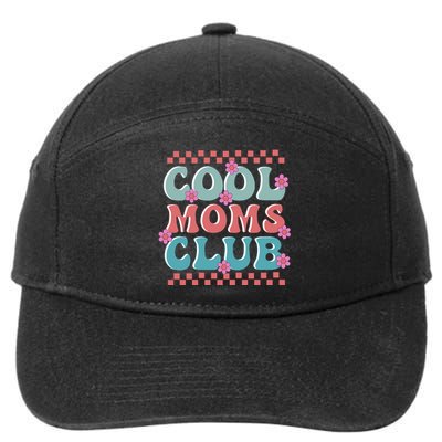 Retro Cool Moms Club Mothers Day 7-Panel Snapback Hat