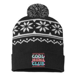 Retro Cool Moms Club Mothers Day USA-Made Snowflake Beanie