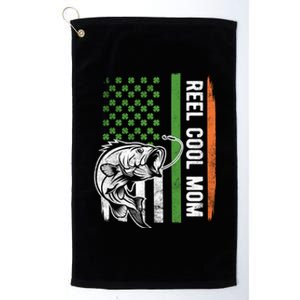 Reel Cool Mom St Patrick's Day Irish American Flag Gift Meaningful Gift Platinum Collection Golf Towel