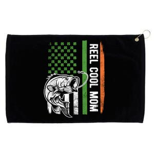 Reel Cool Mom St Patrick's Day Irish American Flag Gift Meaningful Gift Grommeted Golf Towel